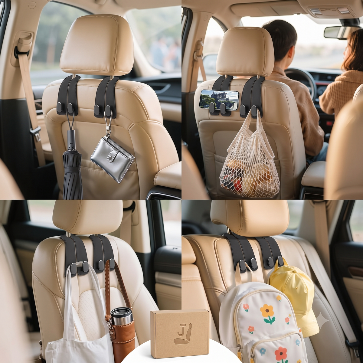 HookMate™ Car Headrest Storage Hook